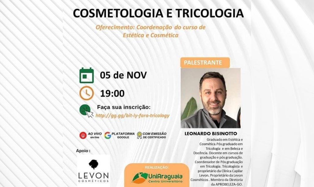 Coordenação de Estética e Cosmética promove oficina de Cosmetologia e Tricologia