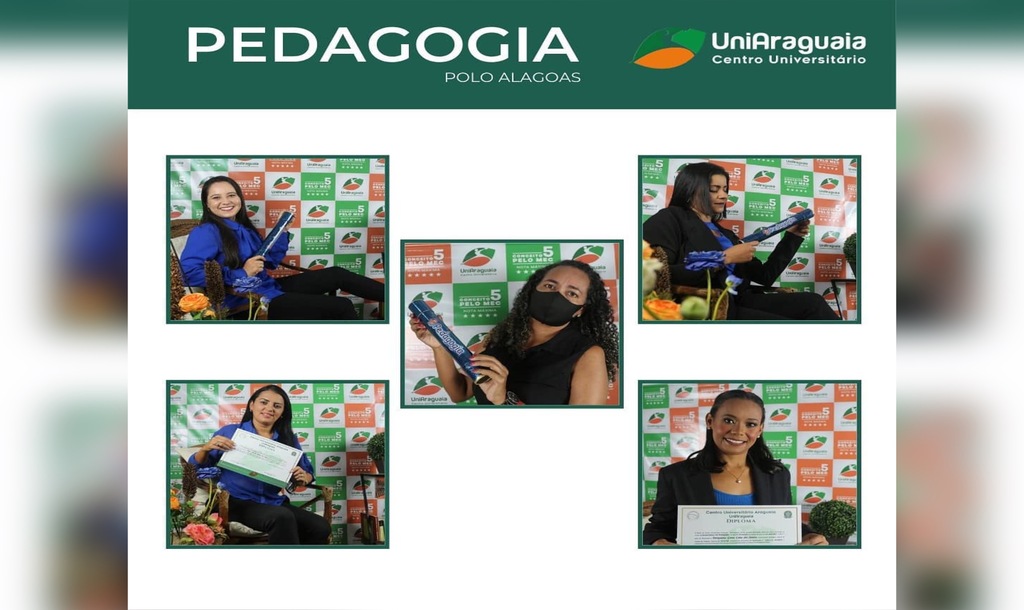 Curso de Pedagogia da UniAraguaia realiza solenidade de formatura de discentes do Estado de Alagoas