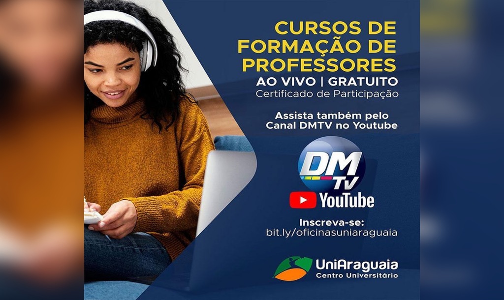 Parceria da UniAraguaia com o Jornal Diário da Manhã disponibiliza oficinas de formação de professores no DMTV