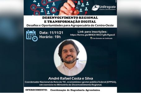 UniAraguaia oferece palestra sobre Desenvolvimento Regional e Transformação Digital