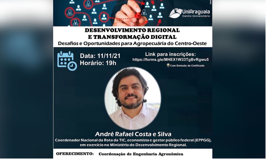 UniAraguaia oferece palestra sobre Desenvolvimento Regional e Transformação Digital