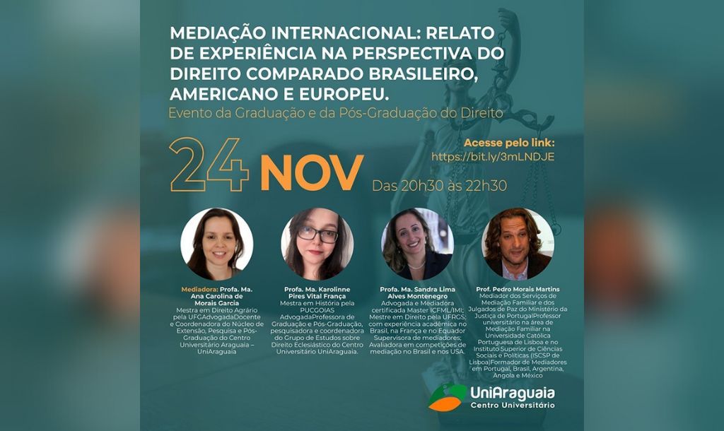 UniAraguaia traz convidados do exterior em palestra sobre direito internacional