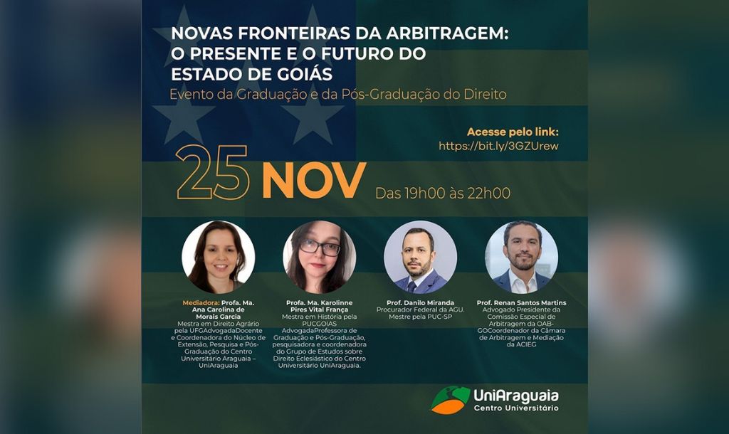 UniAraguaia traz especialistas para palestra sobre direito no estado de Goiás