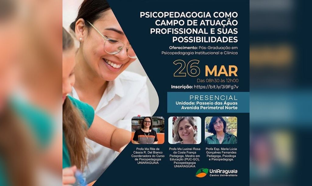 Palestra sobre psicopedagogia irá abordar campo de atuação profissional e suas possibilidades￼