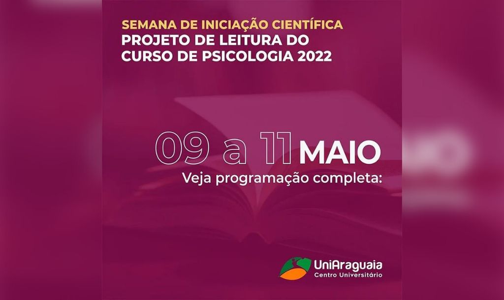 Semana de Iniciação Científica de Psicologia promove projeto de leitura para alunos do 1° período￼