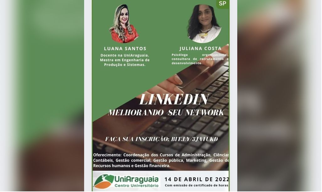 Palestra desvenda as funções presentes no Linkedin para alunos da UniAraguaia￼