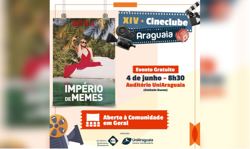 XIV Cineclube Araguaia será realizado no próximo sábado no auditório da unidade Bueno